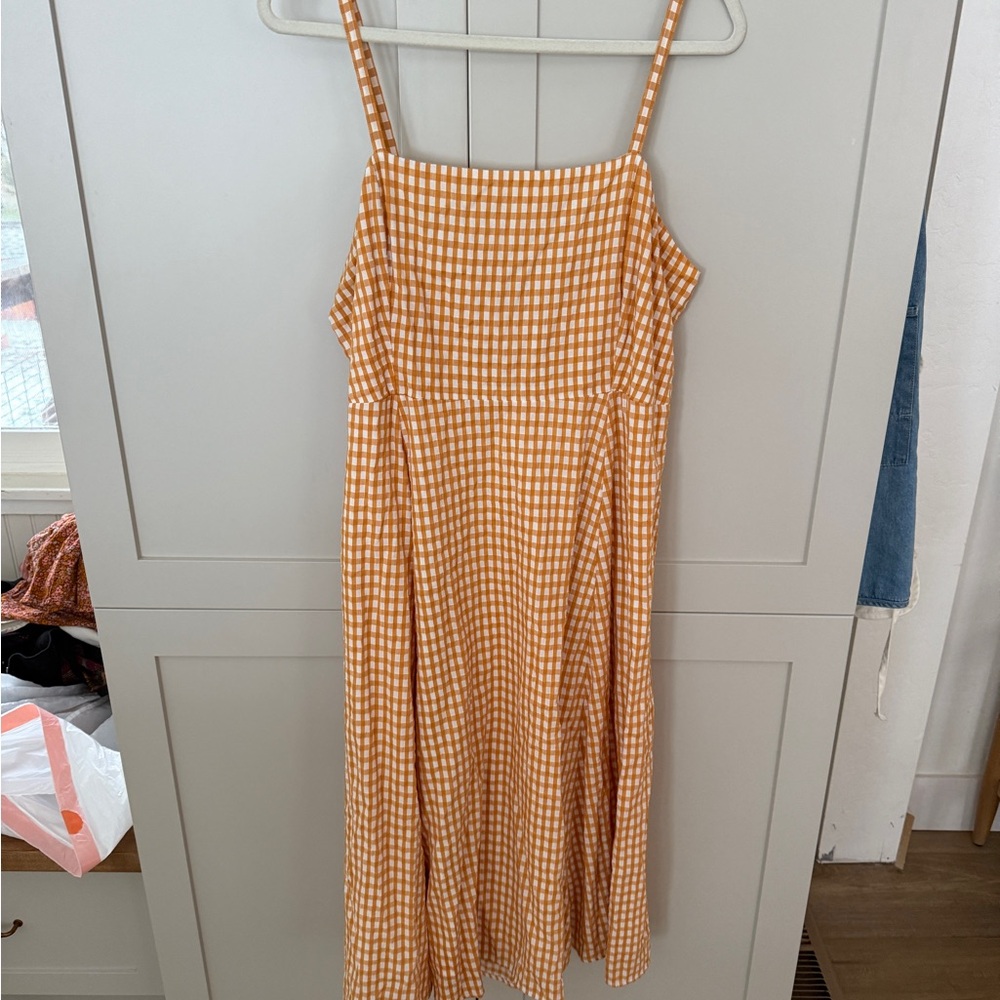 Gap Size 12 Gingham Orange Dress